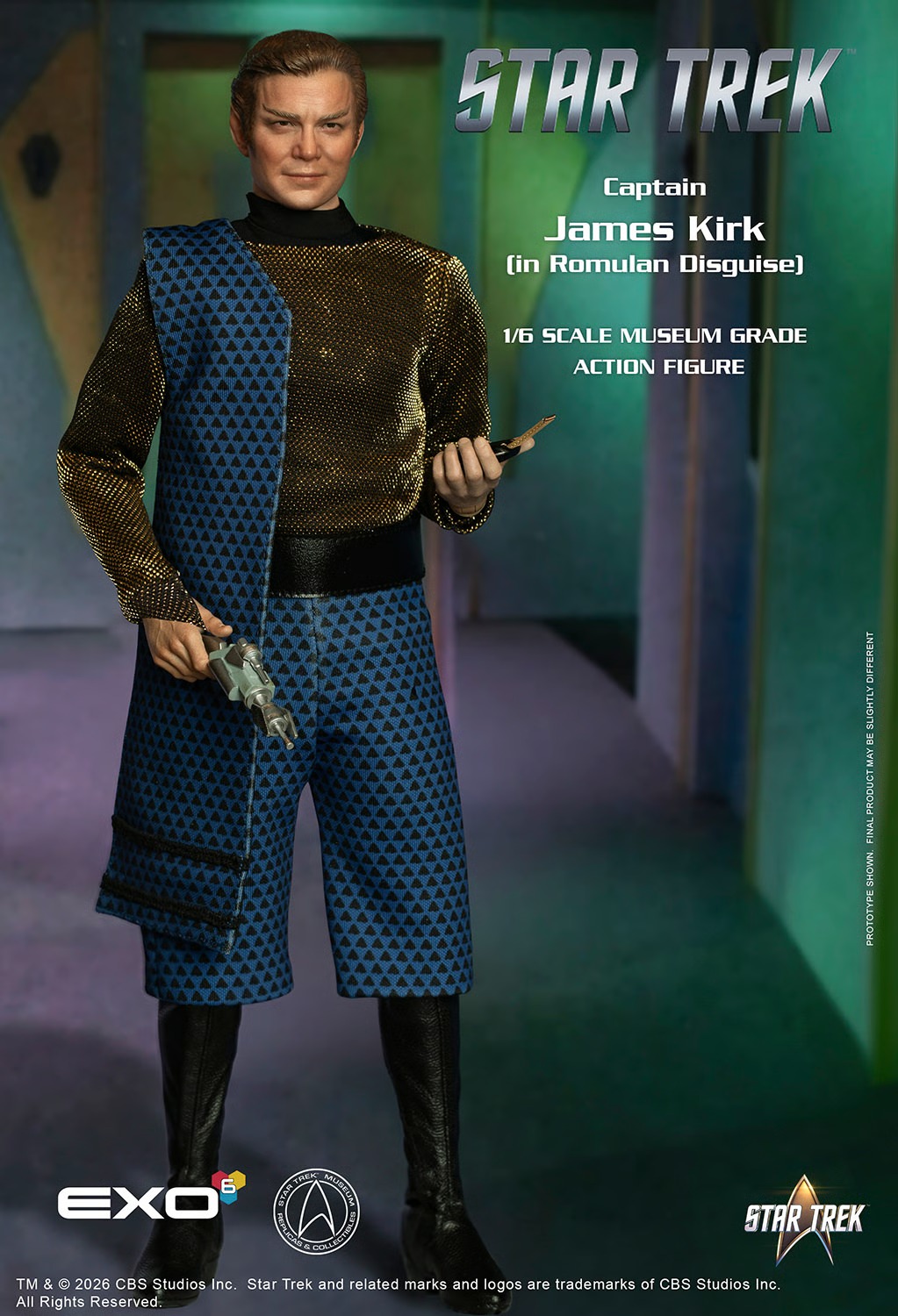 Pre-Order EXO-6 Star Trek The Original Series Captain Kirk (Romulan Disguise) EXO-01-111 